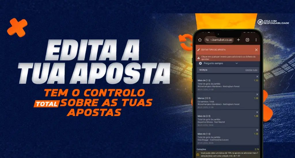 Como editar aposta na Bantubet